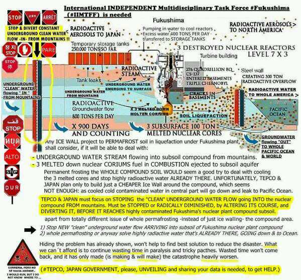 El agua sigue fluyendo en Fukushima